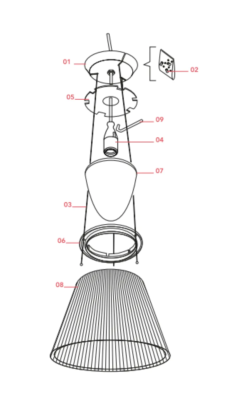 Reservedel: Anti-dust skærm til Flos Romeo Moon S2