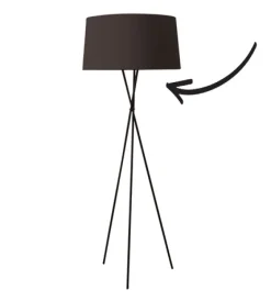 Reservedel: Skærm til Tripode G5 gulvlampe, sort