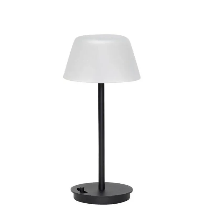 Salon bordlampe / batterilampe, sort