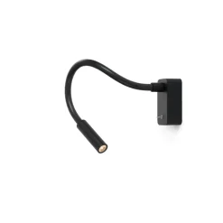 Scar-Led 1FDS væglampe påbyg, L400, sort/sort