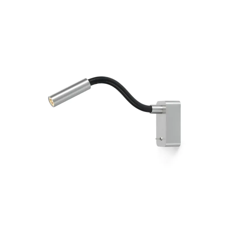 Scar-Led 1FDS væglampe påbyg, L200, alu/sort