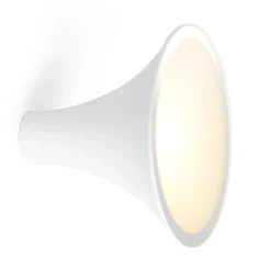 Sirens Væglampe Ø26,5 m. frosted glas og spejlkant, Hvid