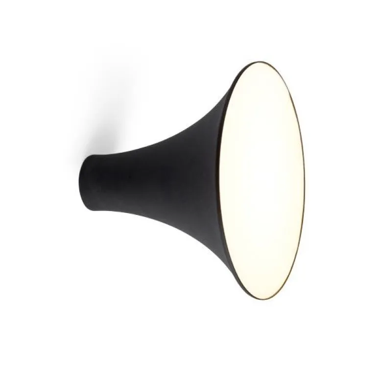Sirens Væglampe Ø26,5 m. frosted glas, Sort