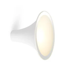 Sirens Væglampe Ø21 m. frosted glas og spejlkant, Hvid