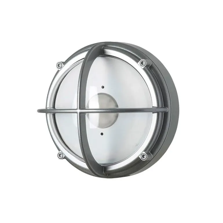 Skot LED udendørs væglampe / loftlampe, klar/alu