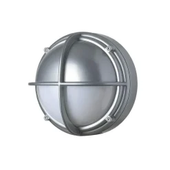 Skot LED udendørs væglampe / loftlampe, halvafskærmet opal/alu