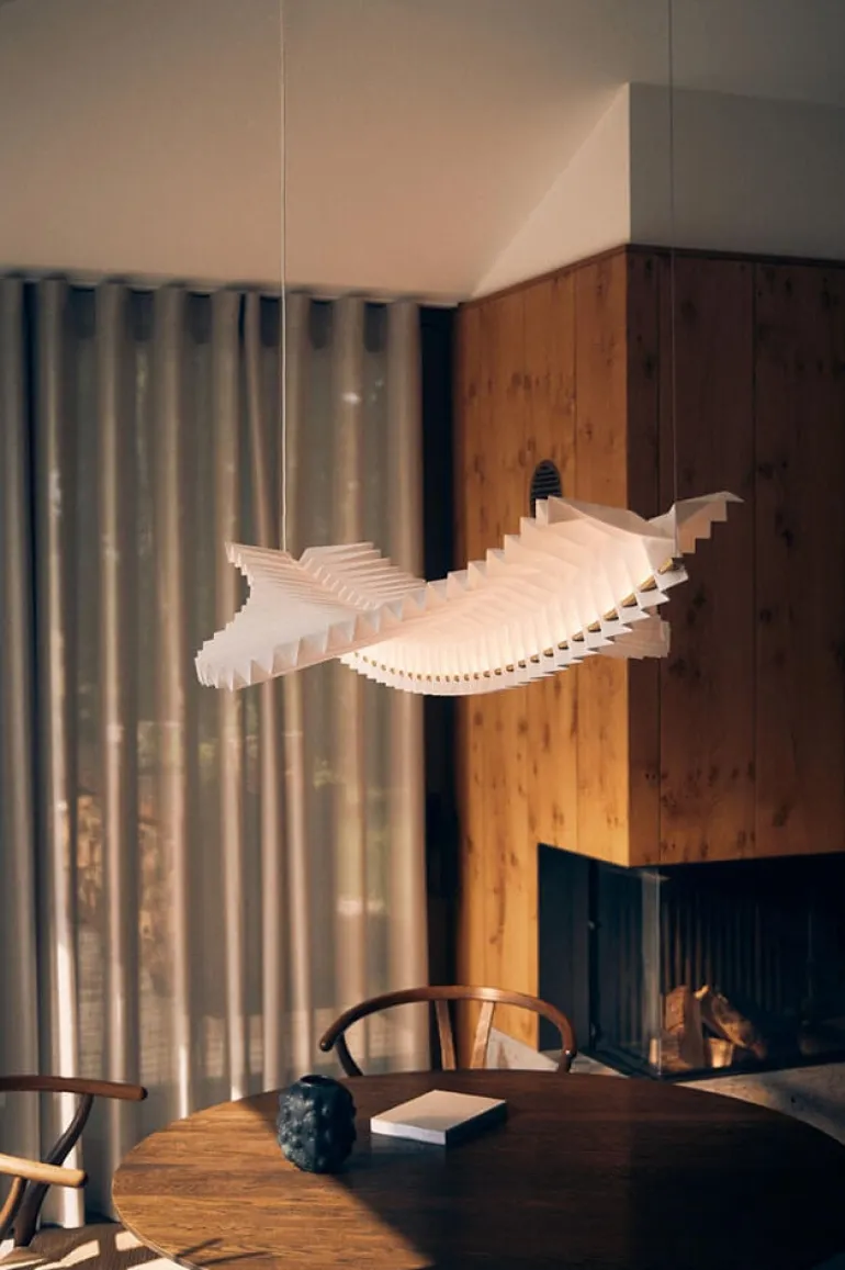 Sora pendel, hvid/messing