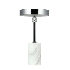 Starlight LED batteri- / bordlampe, hvid marmor/krom