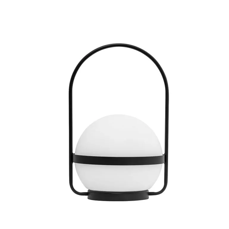 Summer Solar solcellelampe / batterilampe, sort/hvid