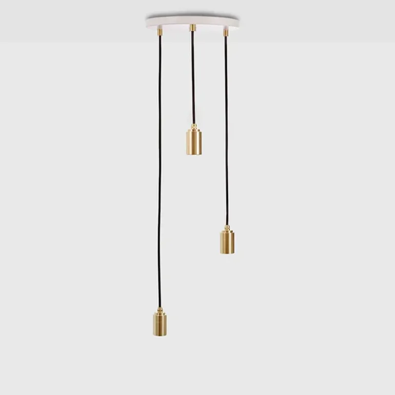 Tala Triple pendel (fatning), hvid/messing