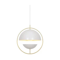Tavia pendel, messing/hvid