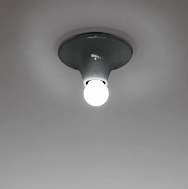 Teti væglampe / loftlampe, transparent grafit grå