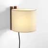 TMM Corto væglampe, valnød/beige m/ledning