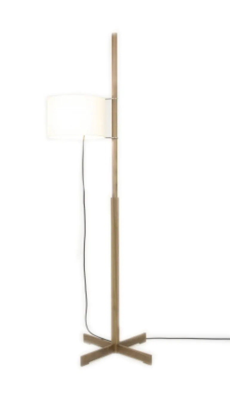 TMM gulvlampe, valnød/hvid