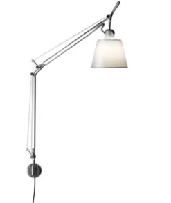 Tolomeo Basculante Parete, satin skærm u/vægbeslag