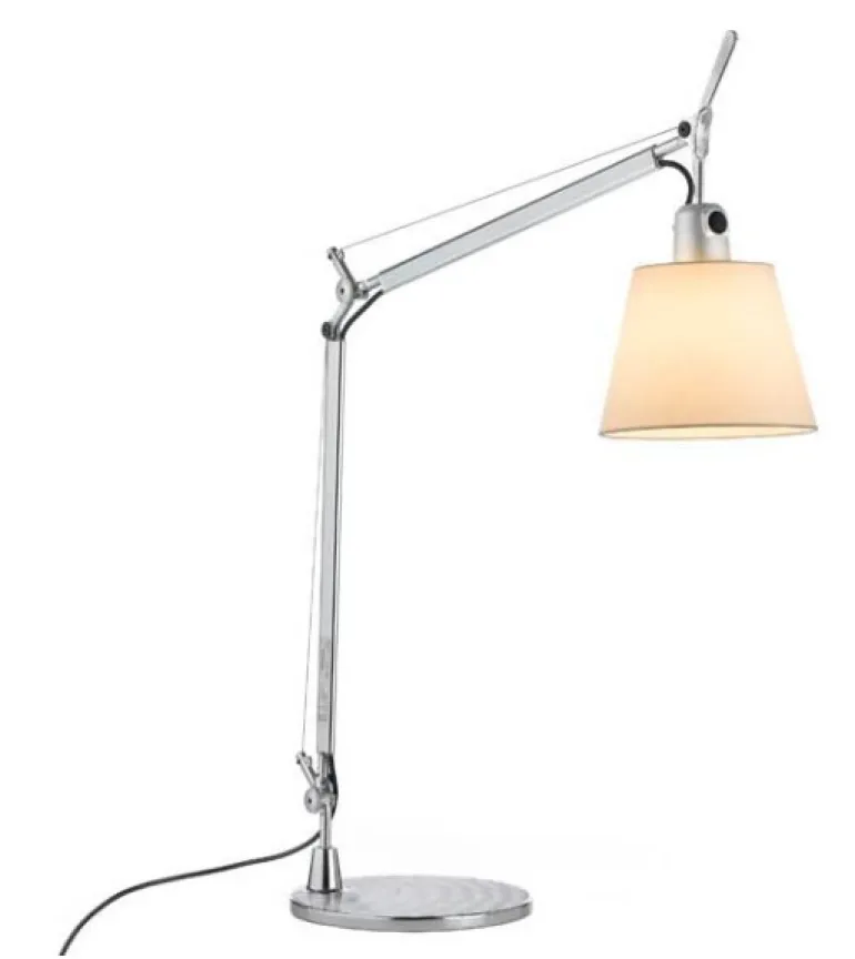 Tolomeo Basculante Tavolo bordlampe, satin skærm m/bordfod