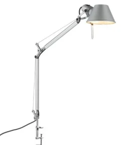 Tolomeo Mini bordlampe, aluminium m bordklemme
