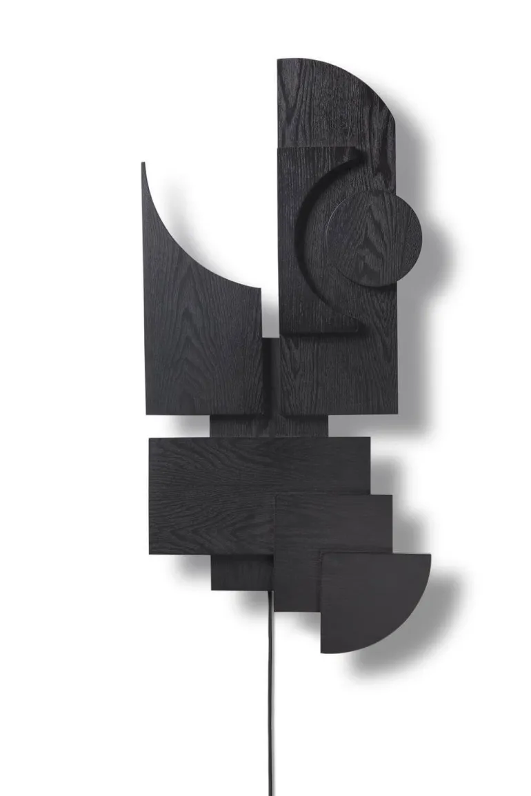 Totem Deco væglampe, sort