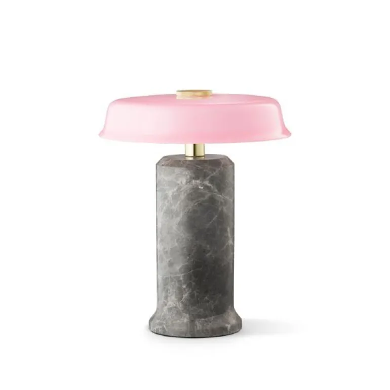 TRIP no. 2 portable batterilampe / bordlampe, silver/rose