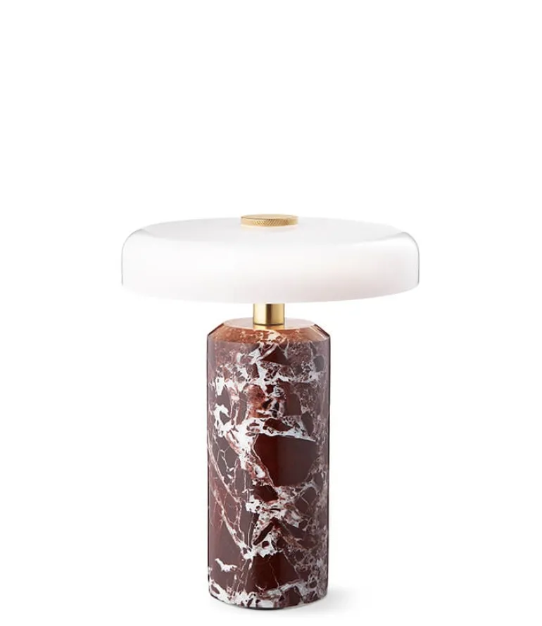 TRIP portable batterilampe / bordlampe, burgundy/opal