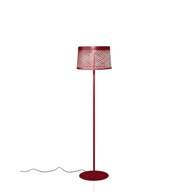 Twiggy Grid Lettura udendørs gulvlampe, rød