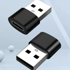 USB A til USB C adapter, sort