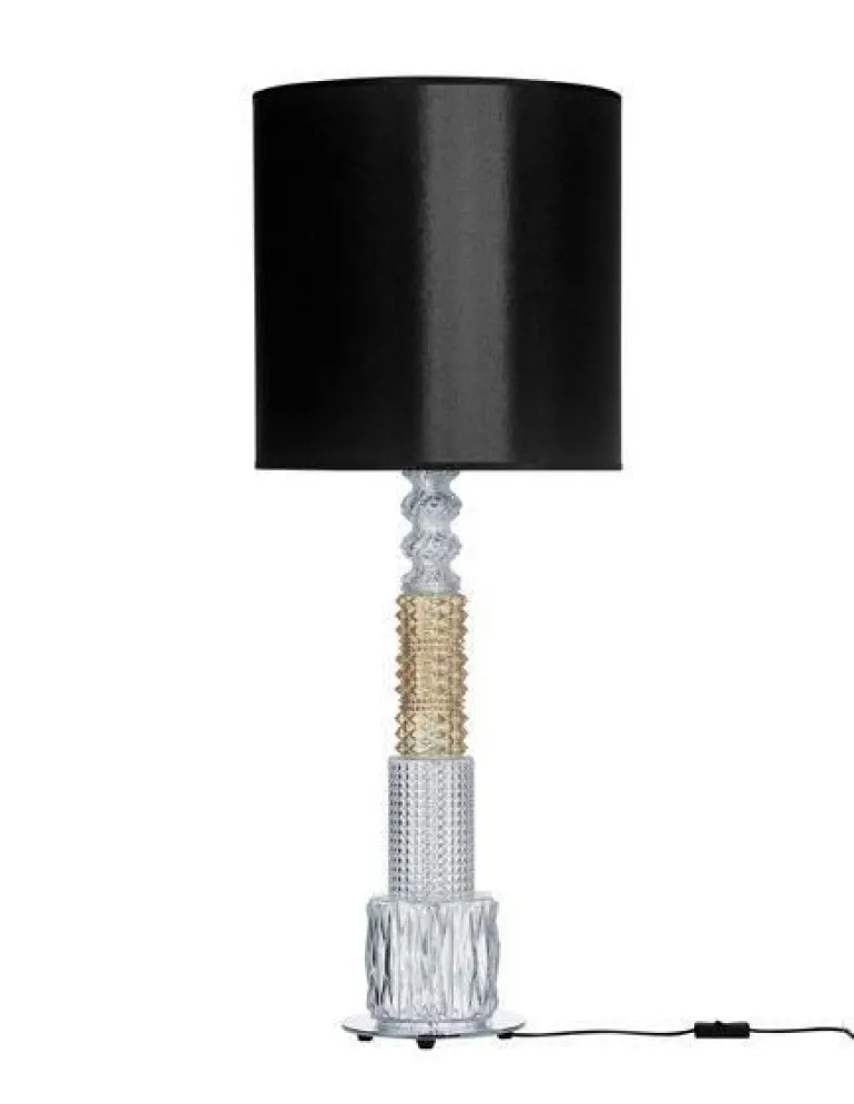 Vintage bordlampe m/sort skærm