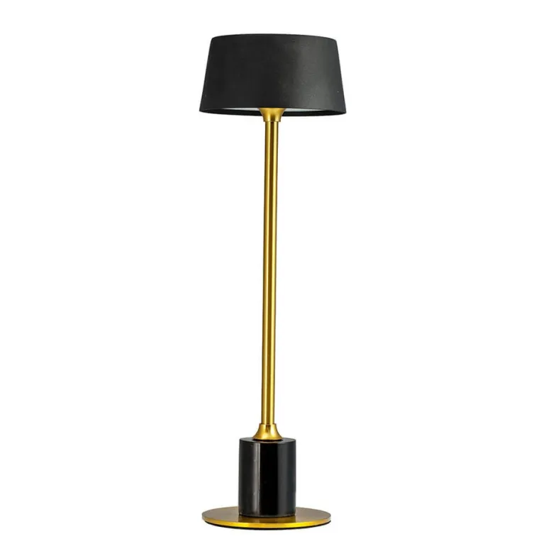 Yoyo batterilampe / bordlampe, sort/messing